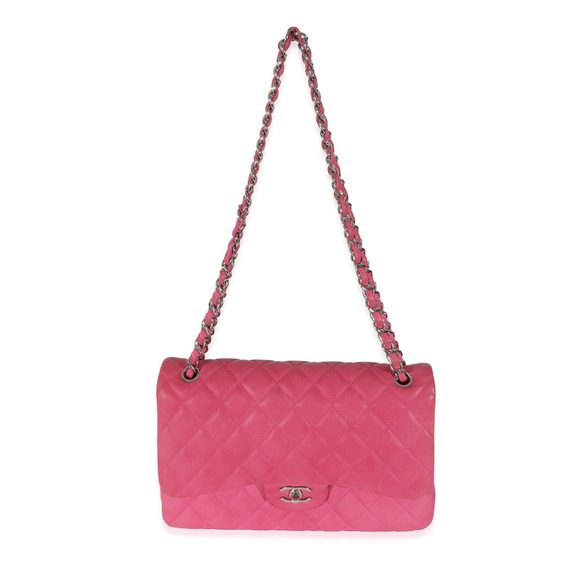 Chanel Pink Matte Caviar Jumbo Classic Double Flap Bag - Picture 4 of 8